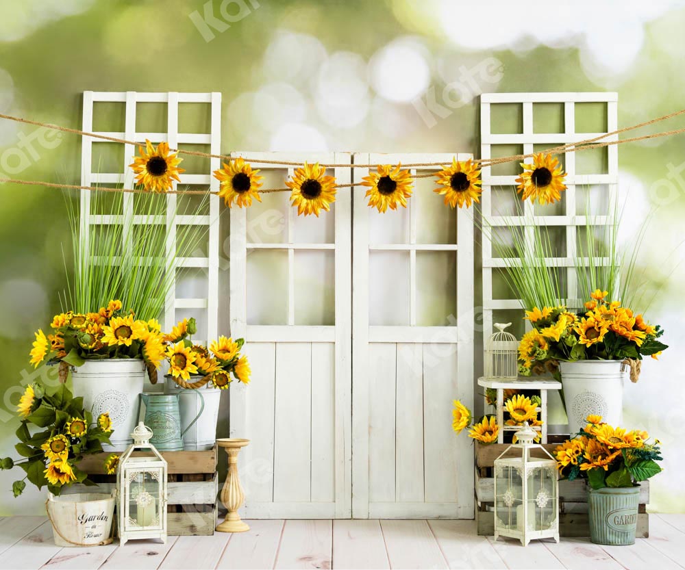 Kate Été Fenêtre Tournesols Porte Toile de fond conçue par Emetselch - Kate Backdrop FR