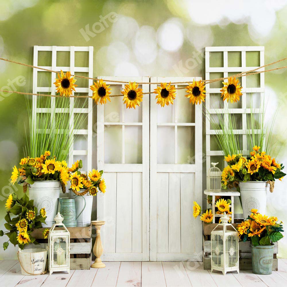 Kate Été Fenêtre Tournesols Porte Toile de fond conçue par Emetselch - Kate Backdrop FR